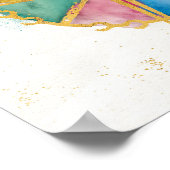 Ga uw eigen wegcitaat met gekleurde kompas poster (Hoek)