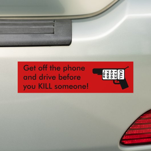 Ga van de Bumpersticker van de Telefoon weg (Op auto)