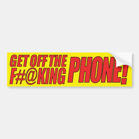 Ga van de (gele) Bumpersticker F#@king van de Tele (Voorkant)