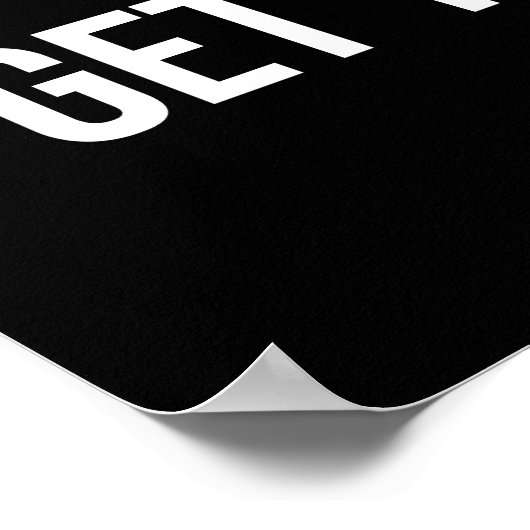 Ga van je kant en werk - Gym, Hustle, Succes Poster (Hoek)