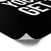 Ga van je kant - Gym, Hustle, Succes, Motivate Poster (Hoek)