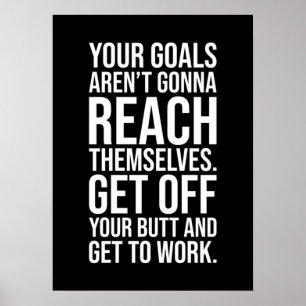 Ga van je kant - Gym, Hustle, Succes, Motivate Poster