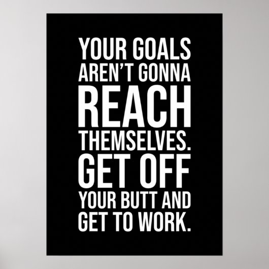 Ga van je kant - Gym, Hustle, Succes, Motivate Poster (Voorkant)