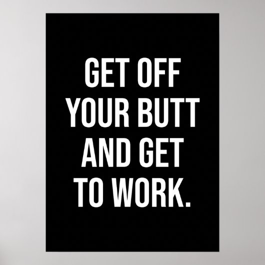 Ga van je kant - Gym, Hustle, Succes Poster (Voorkant)