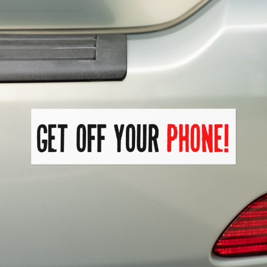 Ga van je telefoon af bumpersticker (Op auto)