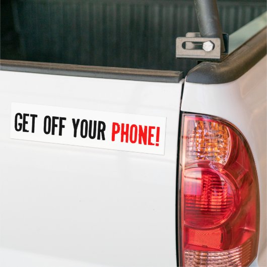 Ga van je telefoon af bumpersticker (Op Truck)
