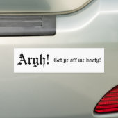 Ga van me af. Pirate Bumpersticker (Op auto)