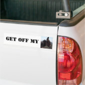 Ga van mijn Donkey af! Bumpersticker (Op Truck)