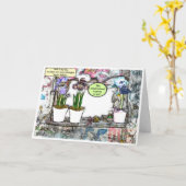 "Ga van mijn gazon af!" Grappig ouder worden verja Kaart (Gele Bloem)