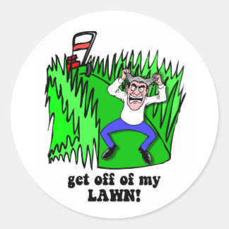 ga van mijn gazon af ronde sticker