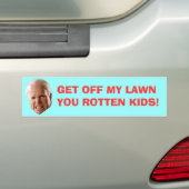 GA VAN MIJN GRAS AF, ROTJONGENS! BUMPERSTICKER (Op auto)