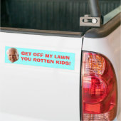 GA VAN MIJN GRAS AF, ROTJONGENS! BUMPERSTICKER (Op Truck)