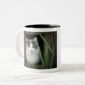 Ga van mijn gras af tweekleurige koffiemok (Voorkant links)