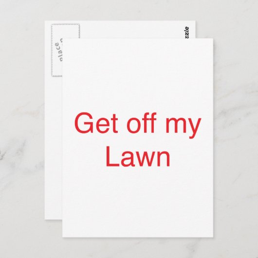 Ga van mijn grasbaan af briefkaart (Voorkant / Achterkant)