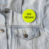 Ga Vegan badge. Ronde Button 5,7 Cm (In situ)
