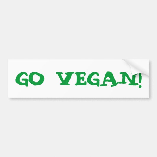 GA VEGAN! BUMPERSTICKER (Voorkant)