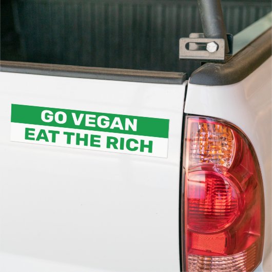 Ga Vegan Eat the Rich Bumpersticker (Op Truck)
