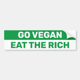 Ga Vegan Eat the Rich Bumpersticker