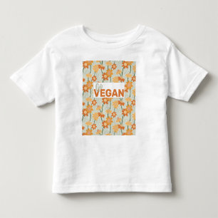Ga Vegan! Mooi retro gedempte 1970er jaren bloemen Kinder Shirts