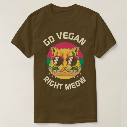Ga Vegan net meow T-shirt (Design voorkant)