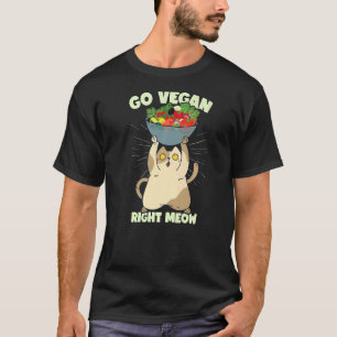 Ga Vegan Nu Direct Poezen Grappige Kat Veganisme P T-shirt