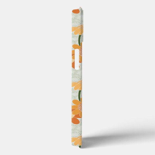 Ga vegan! retro muted 1970s bloemen Case-Mate iPhone case (Achterkant / Rechts)