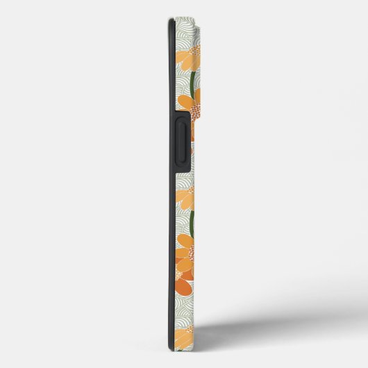 Ga vegan!  retro muted 1970s bloemen Case-Mate iPhone case (Achterkant / Rechts)