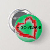Ga Vegan! Ronde Button 5,7 Cm (Voorkant /achterkant)