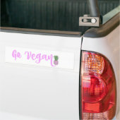 GA VEGAN roze anananasslebumper sticker (Op Truck)