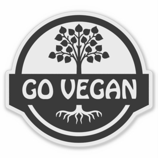 Ga Vegan, Sticker (Voorkant)