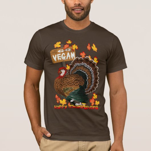 Ga Vegan! Thanksgiving Shirten T-shirt (Voorkant)