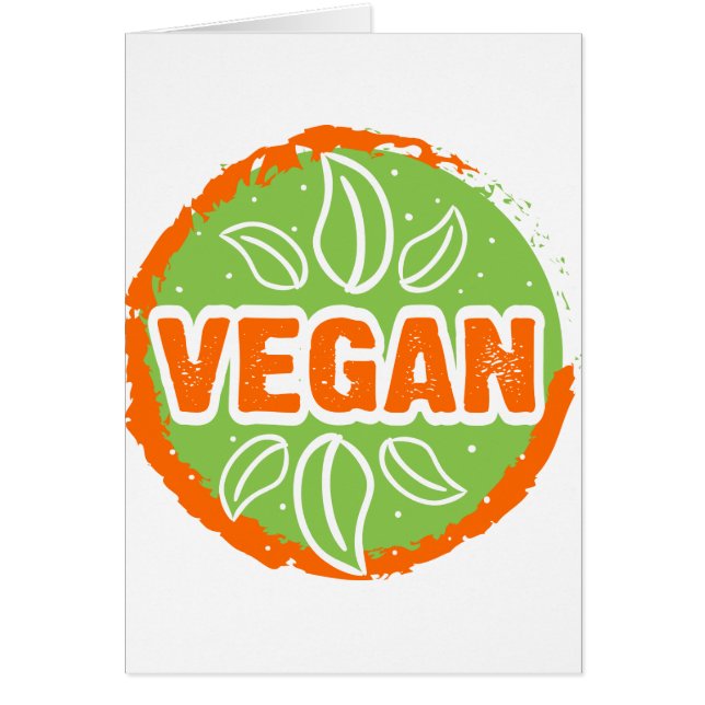 Ga Vegan, vegan, groente, vegetarisch, (Voorkant)