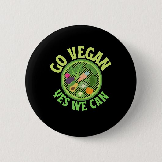 Ga Vegan voor we kunnen. Ronde Button 5,7 Cm (Voorkant)