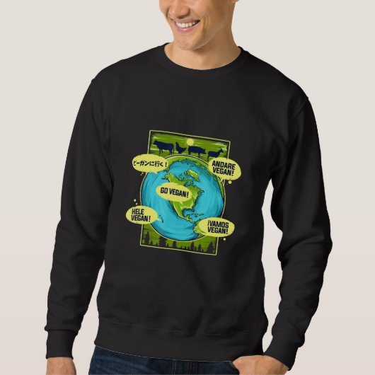 Ga Vegan Worldwide 1 Trui (Voorkant)