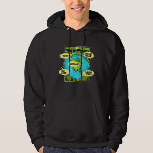 Ga Vegan Worldwide Hoodie (Voorkant)