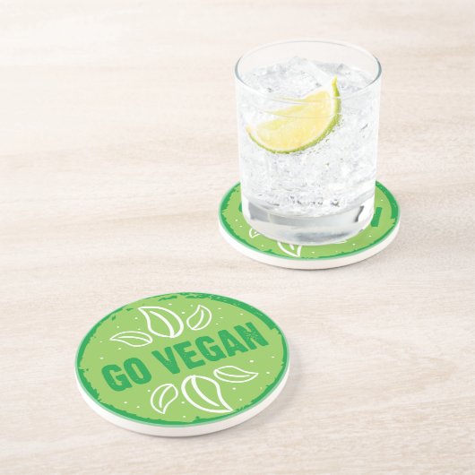 Ga Vegan Zandsteen Onderzetter (Zijkant)
