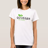 Ga veganistisch, red dieren, groen activisme t-shirt (Voorkant)