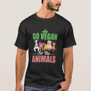 Ga veganistisch voor de dieren Veganisme Veggie T-shirt