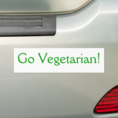 Ga Vegetarie! Bumpersticker (Op auto)