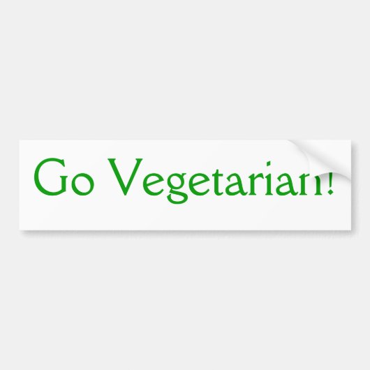 Ga Vegetarie! Bumpersticker (Voorkant)