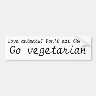Ga vegetarische bumper sticker