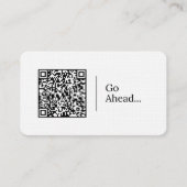 Ga verder... | Aanpasbare QR-code en logo Visitekaartje (Voorkant)