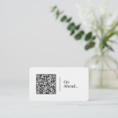 Ga verder... | Aanpasbare QR-code en logo Visitekaartje (Staand voorkant)