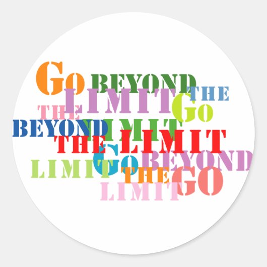 Ga verder dan de limiet ronde sticker (Voorkant)
