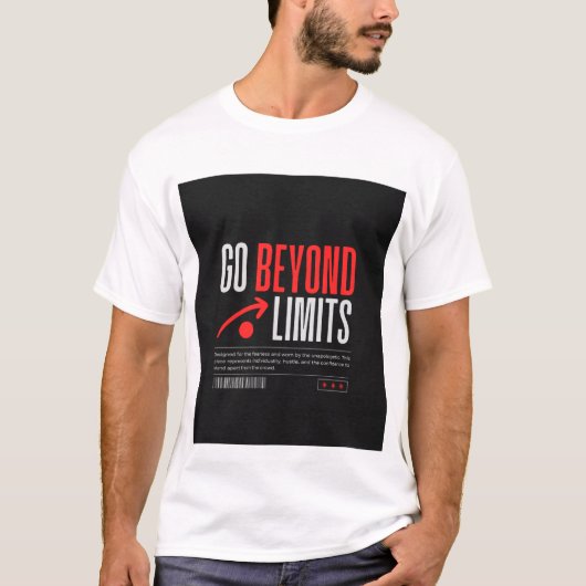 GA VERDER DAN GRENZEN. T-SHIRT MET OPDRUK (Voorkant)