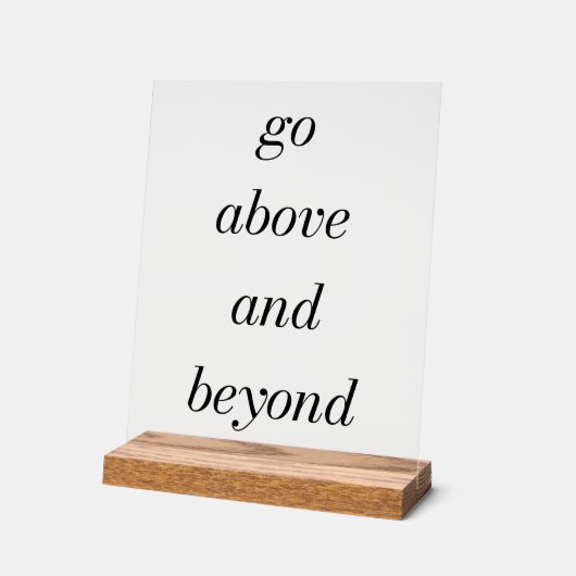 Ga verder dan het acrylteken acryl bord (Hoek)