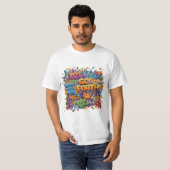 "Ga Verder" Graffiti Pop Art T-shirt (Voorkant volledig)