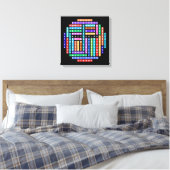Ga verder met Motivatie Word Search Quest Circle Canvas Afdruk (Insitu (Slaapkamer))