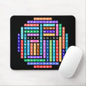 Ga verder met Motivatie Word Search Quest Circle Muismat (Met muis)