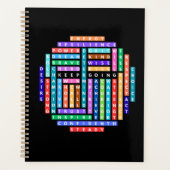 Ga verder met Motivatie Word Search Quest Circle Planner (Voorkant)